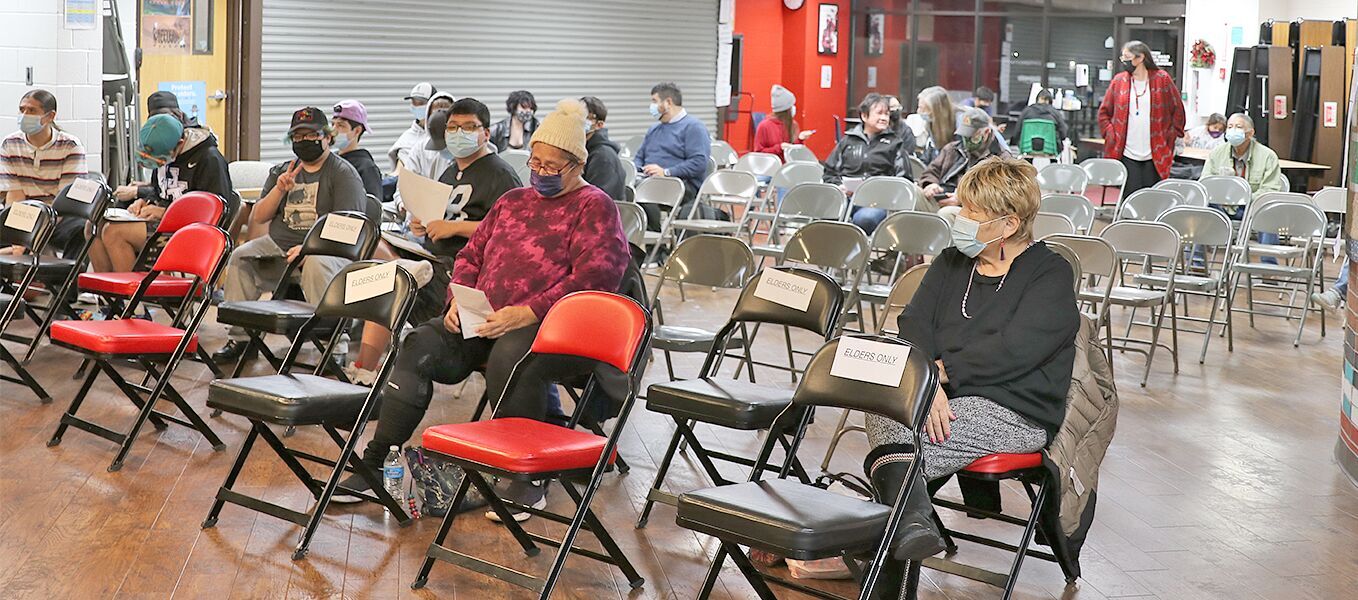 It was a sparse crowd
